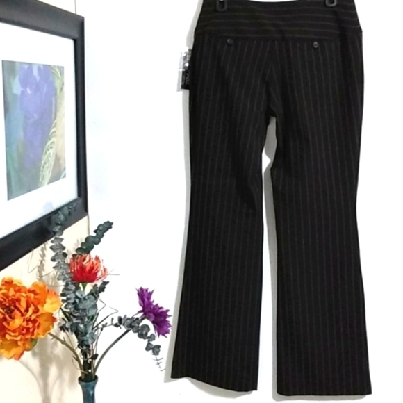 INC INTERNATIONAL CONCEPTS NWT BROWN & PINK STRIPE WIDE LEG PANTS SIZE 4 - Picture 10 of 12